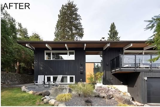 Home exterior after modern renovation